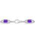 ფოტო #3 პროდუქტის Amethyst and White Topaz Bracelet (5-1/2 ct. t.w and 5/8 ct. t.w) in Sterling Silver