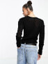 Weekday Ada lightweight knit jumper in black