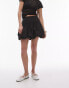 Фото #1 товара Topshop bubble tiered taffeta mini skirt in black