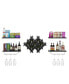 Фото #2 товара Set of 5 Wall Mount Black Wine Rack Set with Storage Shelves