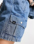 Vans mini denim skirt in blue stone wash Голубой, S - EU 36 - фото #2