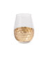 Daphne Gold Stemless Goblets, Set of 6