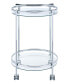 Chrissy 31" 2-Tier Round Glass Serving Cart