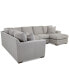 Фото #7 товара CLOSEOUT! Loranna 3-Pc. Fabric Sectional with Chaise, Created for Macy's