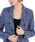 Фото #4 товара Women's Tweed Faux-Double-Breasted Blazer, Created for Macy's