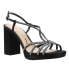 Фото #2 товара Nina Summer Block Heels Womens Black Dress Sandals SUMMER-LS-003