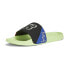 Фото #2 товара Puma Leadcat 2.0 Hoops 73 Slide Mens Black, Green Casual Sandals 38912301