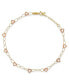 Фото #1 товара Heart Anklet With Adjustable 1" extension in 14k Yellow and Rose Gold