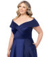 Фото #4 товара Plus Size Off-The-Shoulder Organza Gown