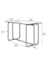 Rectangular Glass Dining Table with Metal Frame