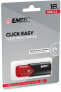 EMTEC Click Easy - 16 GB - USB Type-A - 3.2 Gen 2 (3.1 Gen 2) - Capless - Black - Red