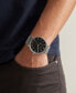 ფოტო #4 პროდუქტის Men's Phylipa Silver-Tone Stainless Steel Mesh Watch 43mm