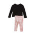 Puma Marble TwoPiece Long Sleeve T-Shirt & Leggings Set Toddler Girls Black, Pin