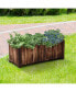 Фото #2 товара Деревянный прямоугольный городской грядка для растений Outsunny 47" Garden Flower Box