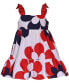 ფოტო #1 პროდუქტის Baby Girls Tiered Floral Print Cotton Poplin Dress