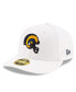 ფოტო #1 პროდუქტის Men's White Los Angeles Rams Omaha Low Profile 59FIFTY Fitted Hat