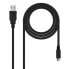 NANOCABLE USB A 2.0 Male To Micro USB B Male 1.8 m USB Cable