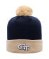 Men's Navy and Gold Georgia Tech Yellow Jackets Core 2-Tone Cuffed Knit Hat with Pom