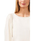 Фото #3 товара Women's Long Sleeve Puff Sleeve Blouse with Topstitching