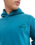 Tommy Jeans relaxed signature hoodie in teal