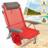 Folding Chair with Headrest Aktive Menorca Red 51 x 76 x 45 cm (2 Units)