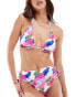 Фото #1 товара Vero Moda mix and match triangle bikini top in bright watercolour print