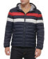Фото #1 товара Men's Quilted Color Blocked Hooded Puffer Jacket