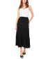 Petite Knit Eyelet Tiered Pull-On Maxi Skirt