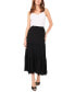 ფოტო #3 პროდუქტის Petite Knit Eyelet Tiered Pull-On Maxi Skirt