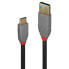 Фото #8 товара Lindy 1.5m USB 3.1 Type A to C Cable - 5A PD - Anthra Line - 1.5 m - USB C - USB A - USB 3.2 Gen 2 (3.1 Gen 2) - 10000 Mbit/s - Black - Grey