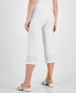 Фото #4 товара Women's Embroidered-Hem Capri Pants, Created for Macy's