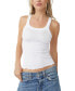 Фото #1 товара Women's Ribbed Seamless Scallop-Hem Tank