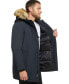 Men's Long Parka with Faux-Fur Lined Hood