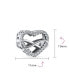 Couples Forever Love Knot Figure 8 Motif Crystal Accent Intertwined Infinity Open Heart Shaped Bead Charm Sterling Silver Fits European Bracelet