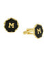 ფოტო #1 პროდუქტის Jewelry 14K Gold-Plated Enamel Initial M Cufflinks
