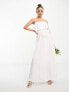 Фото #3 товара Vila Bridal frill top cami maxi dress in white