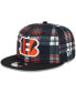 Фото #1 товара Men's Black Cincinnati Bengals 2024 Sideline Statement 9FIFTY Snapback Hat