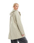 Vero Moda Tall coated rain jacket with hood in stone