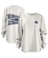 Фото #1 товара Women's White Penn State Nittany Lions Pennant Stack Oversized Long Sleeve T-shirt