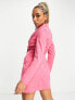 Фото #2 товара Missguided blazer dress in bright pink