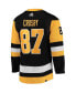 Фото #4 товара Men's Sidney Crosby Black Pittsburgh Penguins Home Captain Patch Authentic Pro Player Jersey