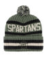 Фото #2 товара Men's Green Michigan State Spartans OHT Military-Inspired Appreciation Bering Cuffed Knit Hat with Pom