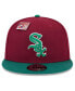 Фото #2 товара Men's Cardinal/Green Chicago White Sox Strawberry Big League Chew Flavor Pack 9FIFTY Snapback Hat