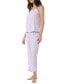 ფოტო #5 პროდუქტის Women's 2-Pc. Tie-Strap Cami Pajamas Set