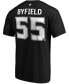 Men's Quinton Byfield Black Los Angeles Kings Authentic Stack Name and Number T-shirt