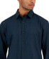 Фото #3 товара Men's Long Sleeve Geo Print Button-Front Shirt, Created for Macy's