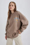 Coool Oversize Fit Bisiklet Yaka Sırt Baskılı Sweatshirt A8978ax23wn