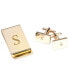 Gold Plated Cufflinks and Money Clip Set