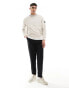 Calvin Klein running logo comfort sweatshirt in beige - exclusive to ASOS