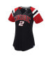 ფოტო #1 პროდუქტის Women's Black, Red Austin Cindric Game On Notch V-Neck T-shirt